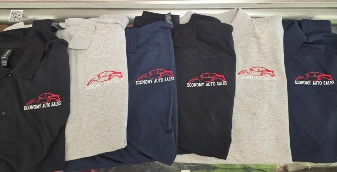 Bulk embroidered business polo order in Indianapolis