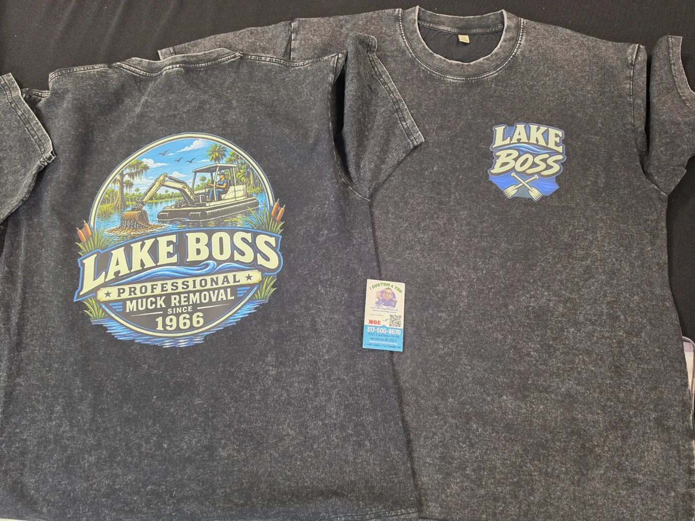 Custom business shirts with front and back printing in Indianapolis