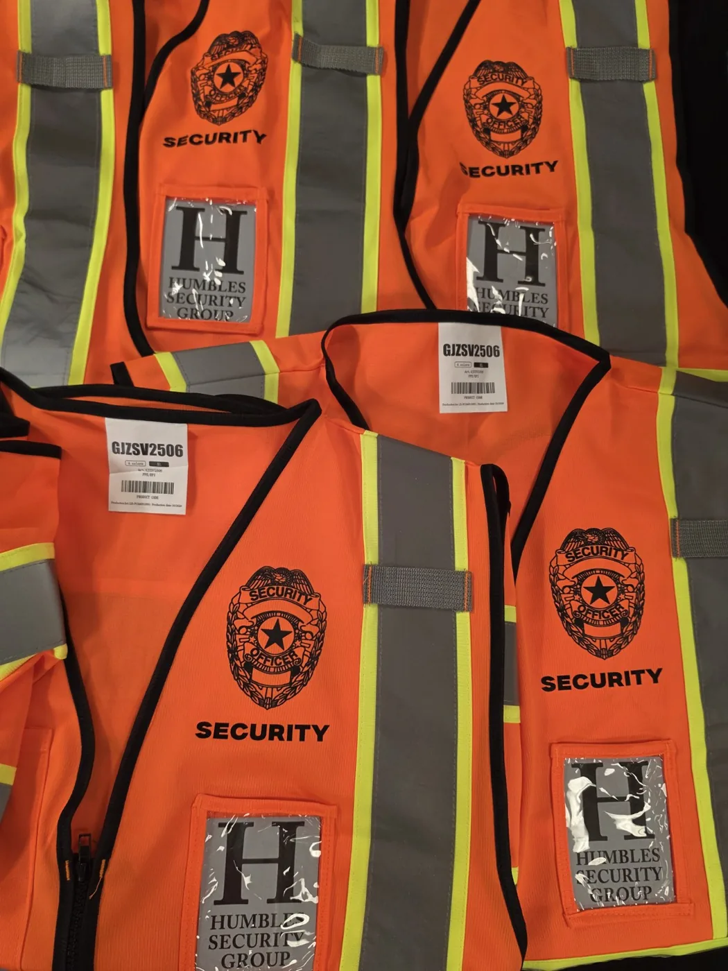 Custom printed safety vests for a business in Indianapolis